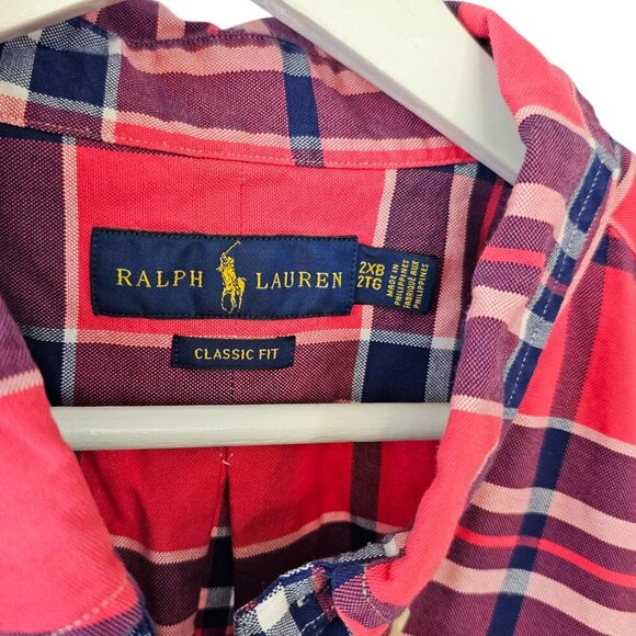 Ralph Lauren Mens Classic Fit Long Sleeve Button Down Shirt, Plaid, Size 2XB - Picture 8 of 8